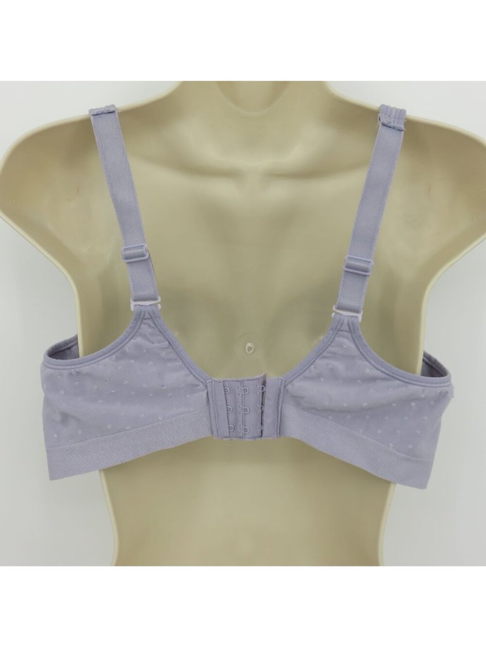 Bali 40D 3463 Comfort Revolution Wireless T Shirt Bra Purple Gray Polka Dot - Picture 6 of 12